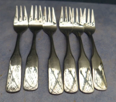 25002. Kuchengabeln   chromfarben  6 Stück  TCM - Bild 1 von 2