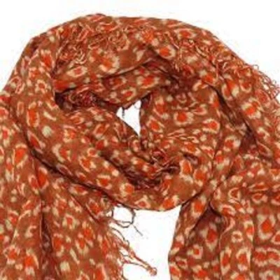 Chan Luu Redwood leopard print large cashmere -  silk shawl - Image 1 of 4