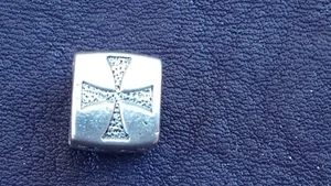 Sterling Gothic Cross/Bead Silver 925 - Picture 1 of 3