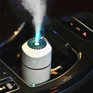 320ml Air Humidifier Car Home Bathroom Oil Diffuser LED Night Light 7 Colors USB - Picture 1 of 15