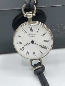 Umgebaute Antike Taschenuhr - Armbanduhr Chopard Handaufzug 800er Silber 28 mm