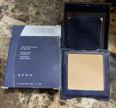 AVON 2000 INCREÍBLE ACABADO Polvo Prensado - Crema Cappuccino .4oz Foto 1 de 4