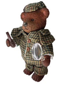 Russ Teddy Town SHERLOCK HOLMES Oso Vinilo Articulado 5" Tubo y Lupa - Imagen 1 de 4