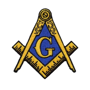 Freemason Fraternal Symbol Patch Brotherhood Masonry Embroidered Iron On - Picture 1 of 2