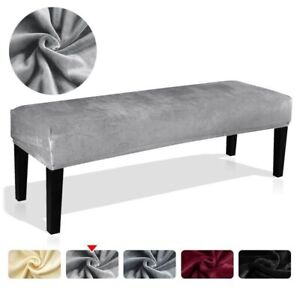 Velvet Bench Cover Elastic Dining Room Chair Bench Covers Seat Cover Piano Room