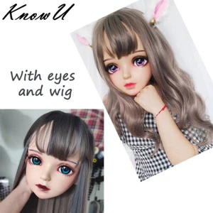Kigurumi Head Shell Animated Mask Cute Baby Face Doll Face BJD Littel Kitten - Picture 1 of 13