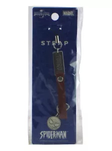 Spider-Man Keychain Universal Studios Japan Leather Phone Strap Spider-Sense New - Picture 1 of 4