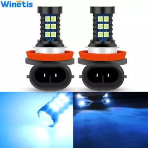 H8 H11 Ice Blue LED Bulbs SMD 3030 Bright Fog Light Plug N Play for Honda Civic - Picture 1 of 8