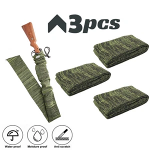 Calcetín de pistola tratada de silicona 140 cm rifle escopeta tiro pistola de aire bolsa cubierta 3 piezas - Imagen 1 de 24