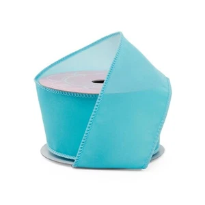 Aquamarine Ribbon | Aqua Softique Wired Ribbon - 2 1/2in. x 10 Yds (pm561558171) - Picture 1 of 1