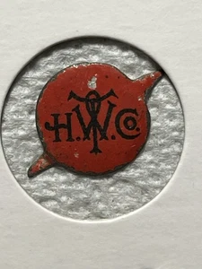 H. W. T. Co. Vintage Tabakanhänger aus Blech - Bild 1 von 2