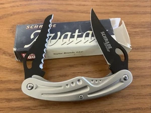 SCHRADE AVATAR AV22 2 blade lockback Vintage NOS SCHRADE TOUGH Straight Serrated - Picture 1 of 3