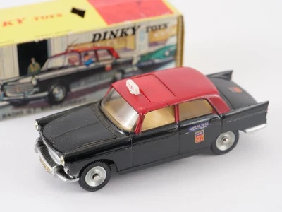 Dinky Toys F N° 1400 Taxi Radio G7 1014 PEUGEOT 1/43 Mai Giocato In Scatola - Immagine 1 di 4