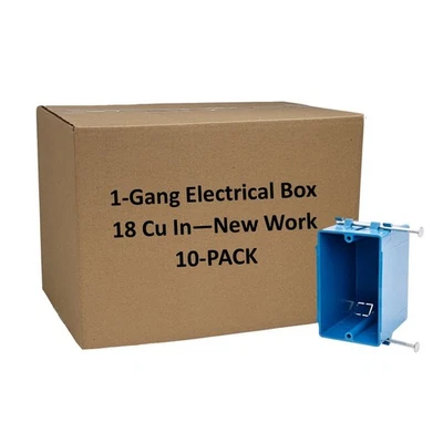 Paquete de 10 nuevas cajas de toma de corriente eléctricas de 1 velocidad con certificación ETL 18 Cu en plástico Foto 1 de 4