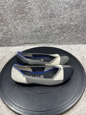 Zapatos planos Rothy's para mujer talla 9 Ballet Dove gris azul tejido puntera informal sin cordones Foto 1 de 4