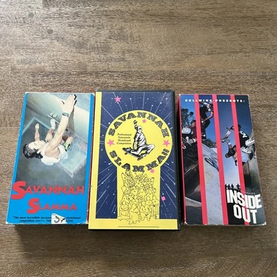 Rare Vintage Old School Skateboard VHS Lot of 3 Savannah Slamma 1+2 Gullwing  Foto 1 de 4