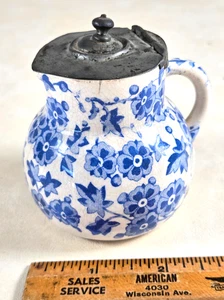 Ridgways Stoke-on-Trent England Blue Creamer~Pottery Vintage - Picture 1 of 3