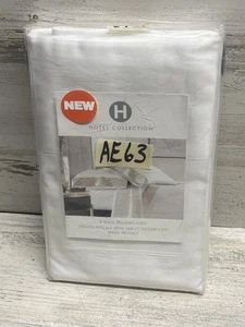 Hotel Collection Italian Percale sateen (2) king Pillowcases White New - Picture 1 of 3