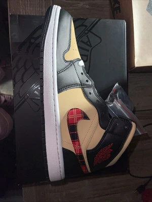 Size 10.5 - Jordan 1 Mid SE Tartan Swoosh - Image 1 of 4