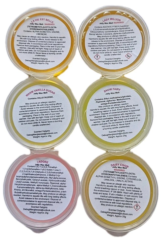 Mix of 6 - Gel Wax Melts - HIGHLY SCENTED - Image 1 of 1