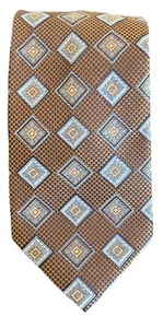 Jos A Bank Silk Necktie Signature Collection Blue Brown - Picture 1 of 6