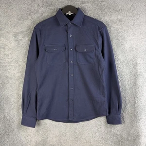 Arne Hemd Herren Small Navy Knopfleiste Overshirt Chore Modern Utility Top - Bild 1 von 9
