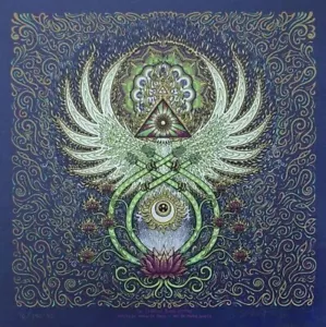 Marq Spusta Spirit of Birds of Fire Dark Blue Edition Art Screen Print - Picture 1 of 1