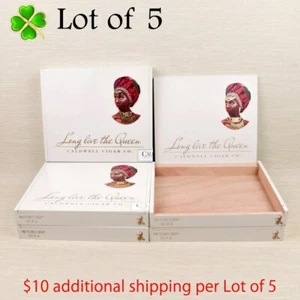 Menge 5 Long Live the Queen Toro BXP Leere Holz Zigarrenkiste 8" x 7" x 1" - Bild 1 von 12