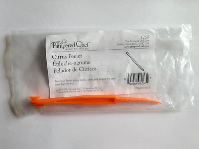 Pelador de cítricos Pampered Chef #1260 nuevo naranja fruta nuevo en paquete Foto 1 de 2