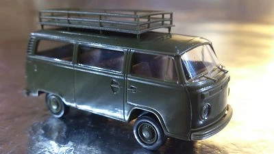 * Brekina 33171 VW T2 Military Bus with large Roof Rack 1:87 HO Scale - Image 1 of 3