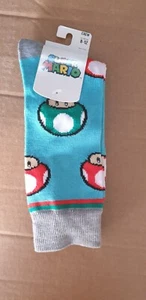 Nintendo Super Mario Crew Socks Brand New One Pairs Size 8-12 Age 14+ - Picture 1 of 2