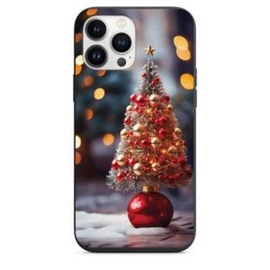Linda Funda de Teléfono con Diseño de Árbol de Navidad Roja y Dorada para iPhone 7 8 X XS XR SE 11 - Imagen 1 de 31