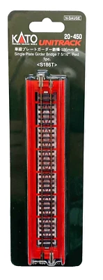 N Scale Kato Unitrack 20-450 Red Single-Plate Girder Bridge - 7-5/16" 186mm - Image 1 of 2