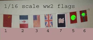 1/16 Kräfte der Tapferkeit ZUBEHÖR 2. Weltkrieg Flaggen - 1 Stück - Bild 1 von 1