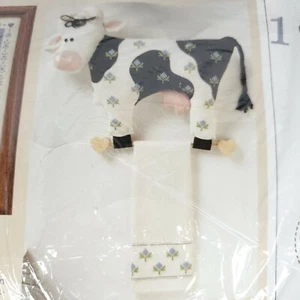 Vintage MS Moo Kuh Handtuchhalter Nähset Bauernhaus Bauernhof - Bild 1 von 2