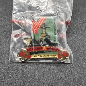 Battleship Missouri Pearl Harbor Hawaii 1999 Grand Opening Lapel Pin - Picture 1 of 3