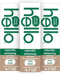 hello Naturally Whitening Fluoride Toothpaste, Natural Whitening 3 Pack, 4.7 Oz - Picture 1 of 5