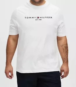 TOMMY HILFIGER Men's Big & Tall Tommy Logo Slim Fit Tee T-Shirt Top - Size 5XL - Picture 1 of 4
