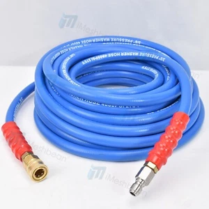 50' Pressure Washer Hose Non-Marking - 4800 PSI 50 ft. Length Blue With Couplers - Picture 1 of 14