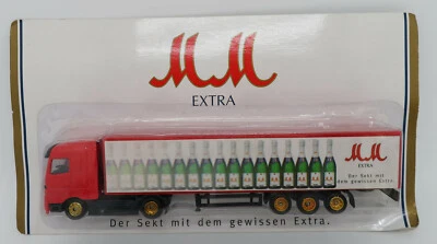 GRELL HO 1/87 CAMION REMORQUE TRUCK TRAILER MB ACTROS UWU EXTRA WINE DRINK BOX - Photo 1/4