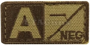 New Condor Blood Type Patch A- Tan/Brn 6 Pk - Picture 1 of 1