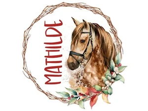 Wandtattoo Kinderzimmer mit Name, Pferd, Wandbild personalisiert für Mädchen - Bild 1 von 4