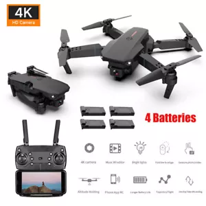 E88 Foldable Powerful Motor Mini Drone with HD Camera Dual Lens and 4 Batteries - Picture 1 of 12