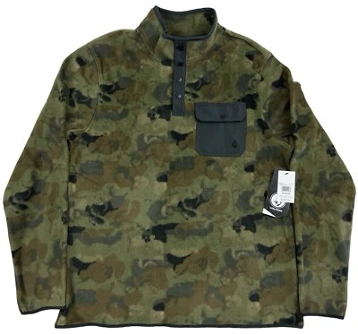 NWT Volcom Seabrook Mock Neck Camo Pullover Sweater Sz M - Image 1 of 4