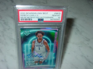 2022 Bowman University Best Dereck Lively II Neon Neophytes Auto! PSA 10 73/99 - Picture 1 of 4