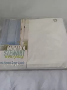 Shower Curtain Martha Stewart Vinyl Embossed Diamonds 70"Wx71"L New - Picture 1 of 5