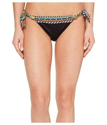 Novo com etiquetas NANETTE LEPORE Biquíni grande maiô parte inferior apenas gravata lateral tribal batida  - Imagem 1 de 4