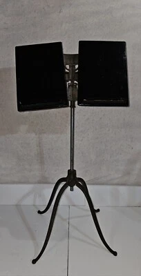 Raro Antiguo Estilo Victoriano Hierro Fundido y Madera Ajustable Biblia Música Soporte Foto 1 de 4