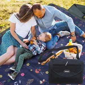 Lunchalot Large Waterproof Outdoor Blanket Padded Camping Mat for Extra Comfort - Picture 1 of 8