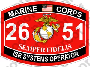 AUFKLEBER USMC MOS 2651 ISR Systems Operator ooo USMC Lisc No 20187 - Bild 1 von 1